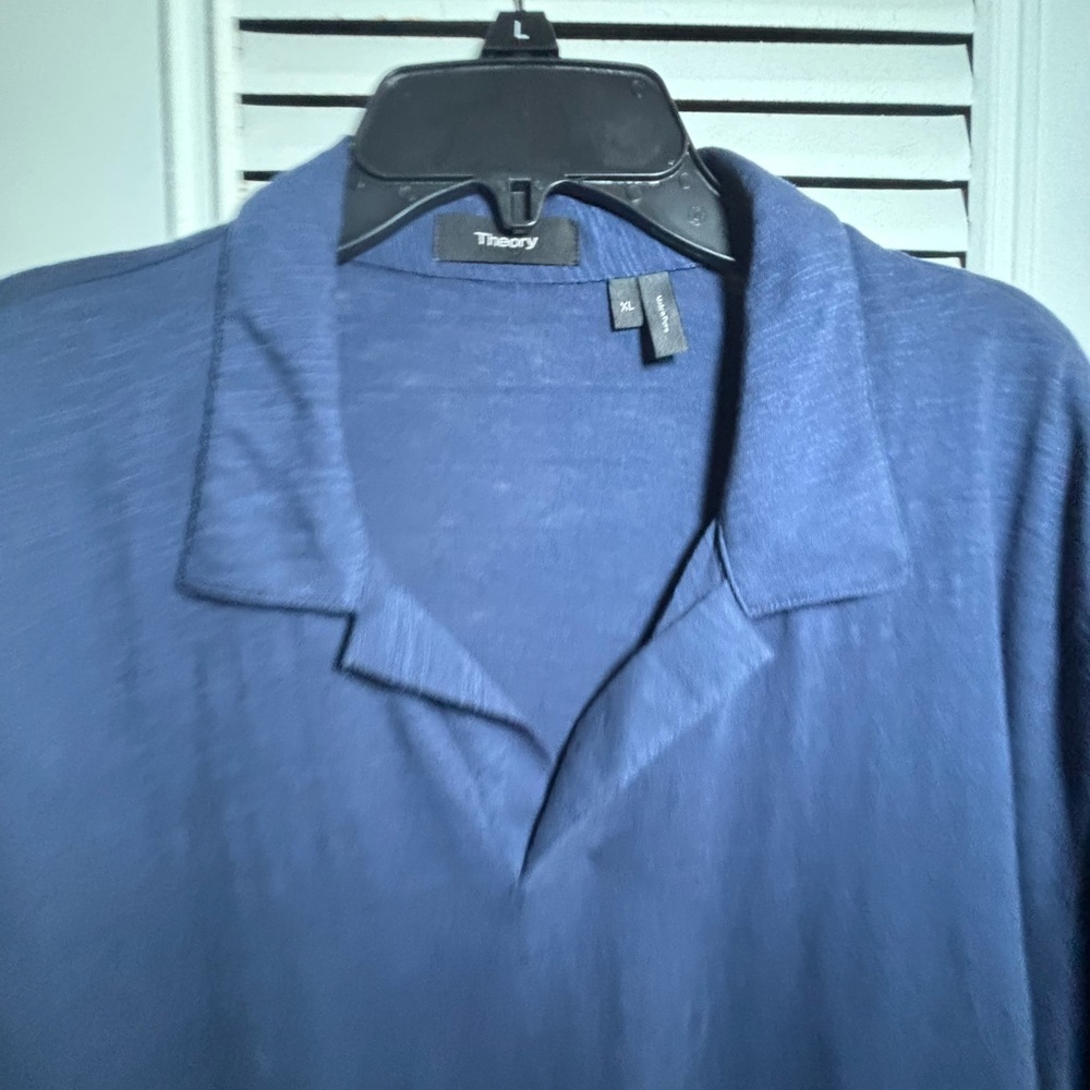 Theory Willem Polo Shirt Blue XL-0115 - Picture 3 of 3